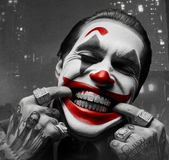 Imagine promoțională Jokery Casino – personaj în stil Joker cu machiaj dramatic